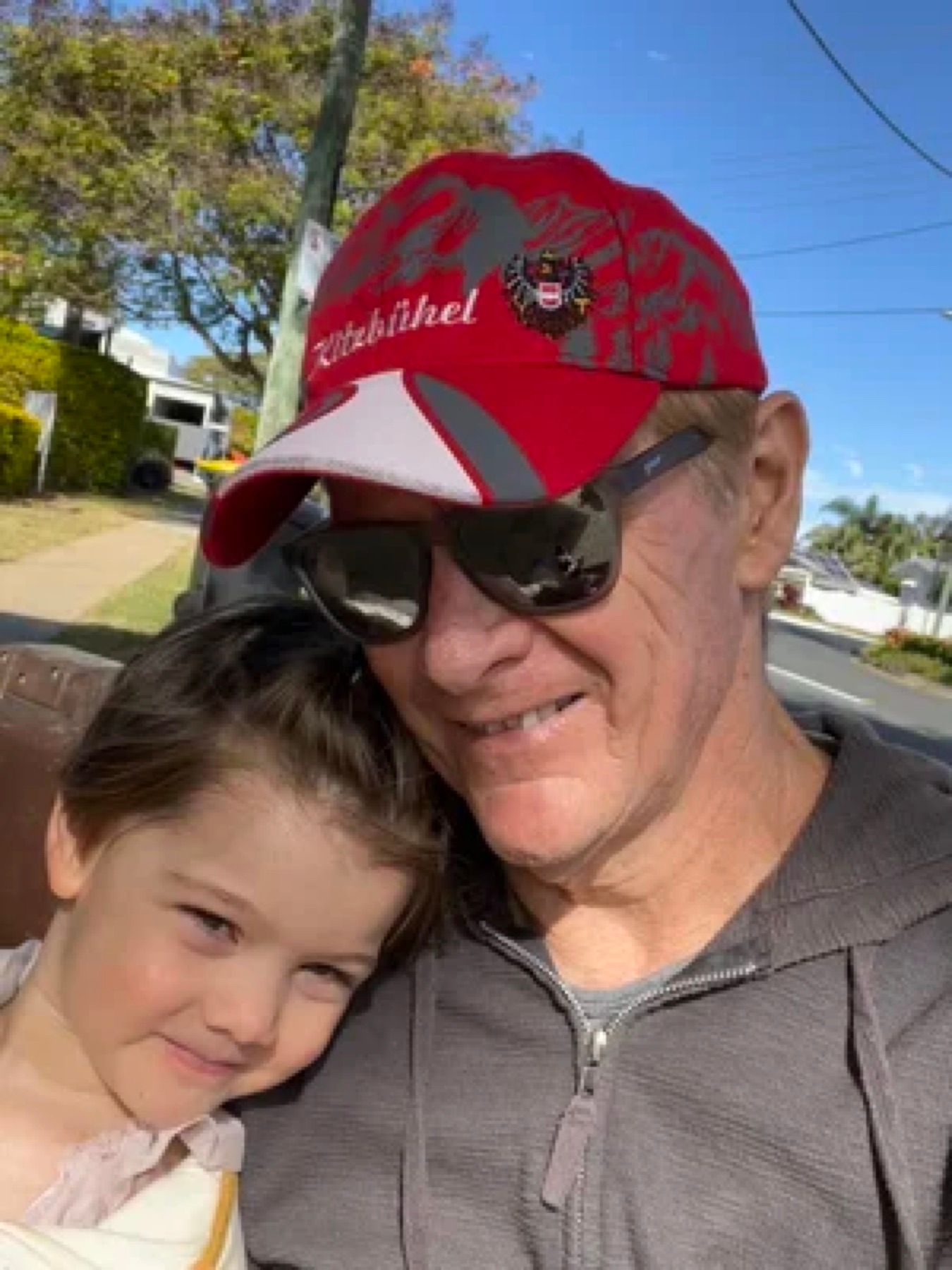 Neil with his granddaughters
